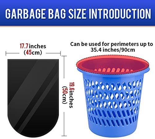 Trash Bags, 4 Gallon / 15 Liters Small Garbage Bags for Office, Kitchen,Bedroom Waste Bin,Colorful Portable Strong Rubbish Bags,Wastebasket Bags 240 Counts