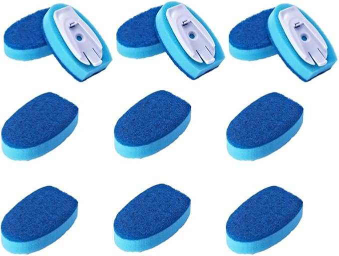 Dish Wand Refill Kit 12 Piece, Sponge Replacement Head, Dish Wand Sponge Refill Just for DGSDKD Brand Handle(Blue) (12)