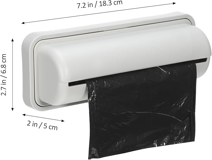 NUOBESTY 2-Pack Trash Bag Dispenser for Wall Under Sink, Small Garbage Bag Holder Compact Trash Can Liner Organizer for Bathroom Kitchen Cabinet (Fits 1-4 Gallon Rolls, Grey)