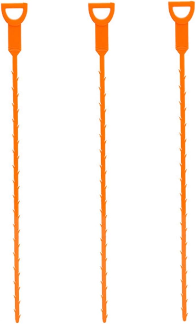 Drain Snake for Kitchen Sink & Toilet, Handheld Drain Auger for Hair Clog Removal, 20-Foot Flexible Drain Cleaner Tool for Bathroom Shower Drain Pipe, 20.47 x 0.79 x 0.79 Inches (3,Small)