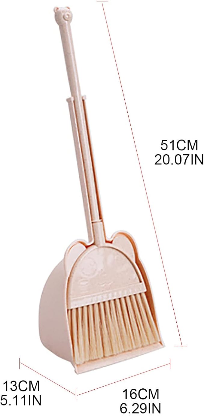 Heavy Duty Broom and Dustpan Set for Sweeping Lightweight, Indoor Tools with Long Handle, Static-Free Bristles Ideal for Hardwood Floors, Tile, Pet Hair and Daily Use