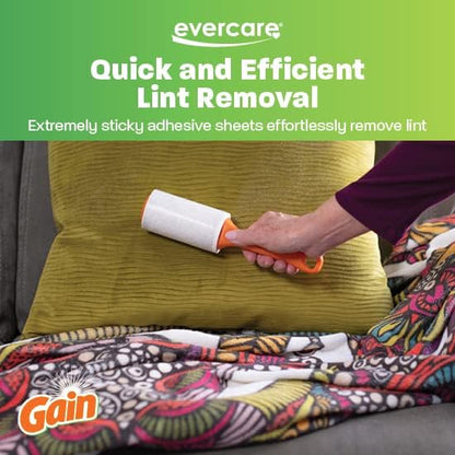 Evercare Gain Scented All-Purpose Lint Roller Value Pack with 2 Lint Rollers and 3 Refill Rolls, 60 Sheets Each