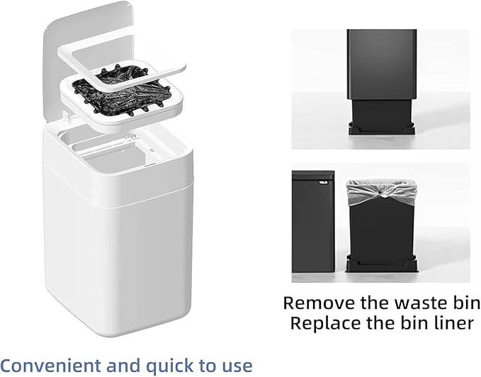 JU01 Automatic Trash Can Refill Bag Box | Hands-Free Replacement, Self-Sealing & Auto-Changing, Compatible with JU01 Smart Trash Can, 6-Pack (Approx. 180 Uses)