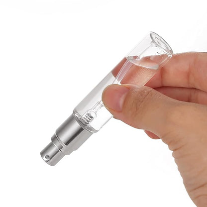 20 Pack Set 10ML Protable Refill Bulk Atomizer Spray Travel Perfume Bottle Hydrating Empty Bottle (Silver Caps)
