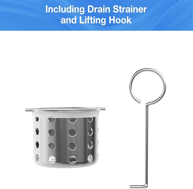 Shower Drain Strainer with Drain Key Lifting Hook,304 Stainless Steel Hair and Debris Catcher Suitable for Square/Linear Shower Drain Outlet with a 2" Diameter, Floor Drain Hair Trap