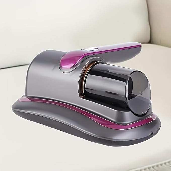 Rechargeable Handheld Bed Vacuum Cleaner, Super Suction and Low Noise, UV, Washable Filter for Deep Cleaning, Cordless Mattress Vacuum Cleaner, Effectively Cleans Beds, Sofas, Pet Hair and Carpets