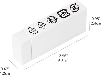 Amazon Basics Block White Eraser, 10 Count (Pack of 1)