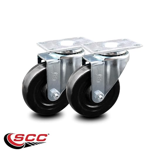 1013L2 Rubbermaid Tilt Truck Replacement Caster Set Fits FG101300BLA FG9T1400BLA, 2PK