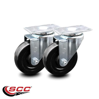 1013L2 Rubbermaid Tilt Truck Replacement Caster Set Fits FG101300BLA FG9T1400BLA, 2PK