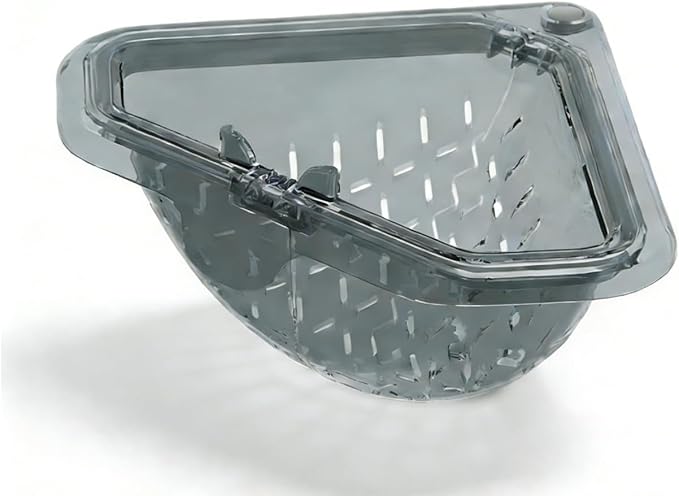 Magnetic Drainage & Filter Basket with Enhanced Durability, Triangular Sink Strainer with Twist-Open Bottom, Right-Angle Kitchen Sink Corner Rack for Draining and Storage, Punch-Free Installation