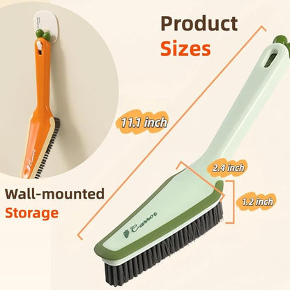 3-in-1 Detachable Crevice Cleaning Brush for Sinks, Faucets & Tile Grout, Multifunctional Narrow Gap Cleaner for Kitchen & Bathroom Dead Corners, Modern Aesthetic Detail Scrub Tool (Orange)