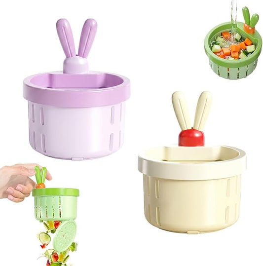 2 Pcs Cactus Sink Drain Strainer – Press-to-Dump Kitchen Sink Filter Basket, 3 Inch Food Residue Collector with One-Press Lifting Stopper, Multifunctional Waste Catcher for Home (Set F)
