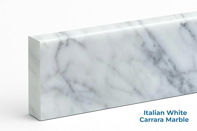 Bathroom Vanity Sink Backsplash/Sidesplash (Carrara Marble, 4" x 24")