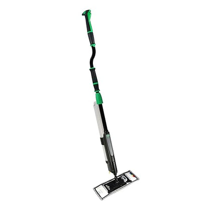 Unger Commercial Excella 18" Floor Cleaning Pocket Mop Kit - Adjustable Height, Liquid Dispensing System, 2 Microfiber Pads and Refillable Bottles - EFKT5
