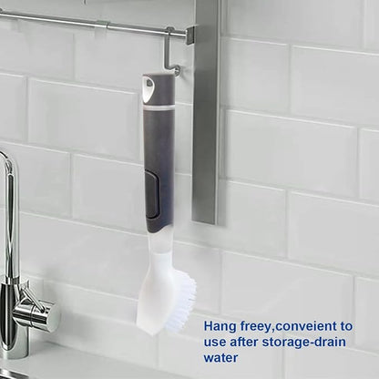 CELOX Dish Soap Brush with Soap Dispenser for Dishes, Pans, Sink, Pots