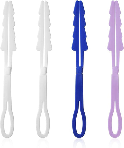 4 Pack Foldable Replacement Duster Handle Compatible with Swiffer Duster Handle, Plastic Dusting Wands for Tight Spaces 4 Color