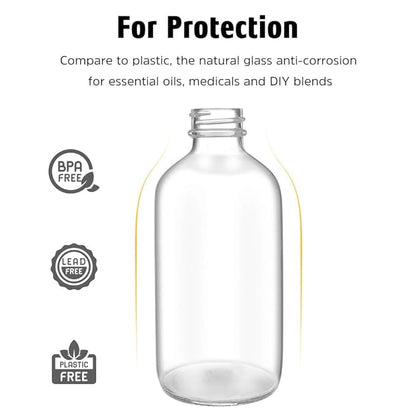 Tecohouse Glass Spray Bottles 4 OZ, Empty Small Spray Bottles 2 Pack for Essential Oils, Cleaning Solutions, Plants, Hair Mister, withDurable Nozzle, Labels, Funnel, Pipettes Clear