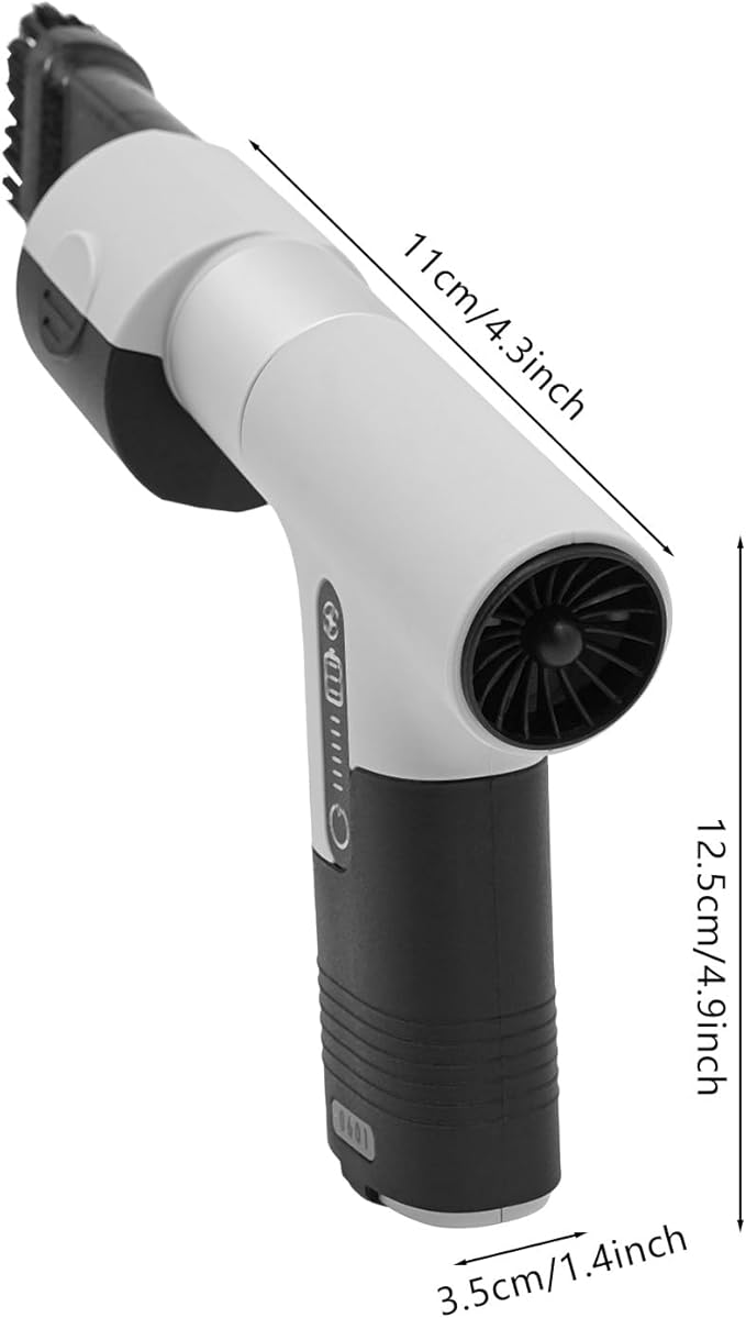 Electric Air Duster, 13000RPM Compressed Blower Fan Multi-Functional Tiny Electric Cleaner 3 Speeds Adjustable Rechargeable Air Blower for Keyboard PC Deep, Car, Home Cleaning (Grey)
