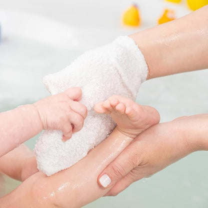 Hypoallergenic Natural Baby Sponge & Wash Cloth Set for Bath — Ultra-Soft, Gentle, Safe for Newborns, Infants & Sensitive Skin