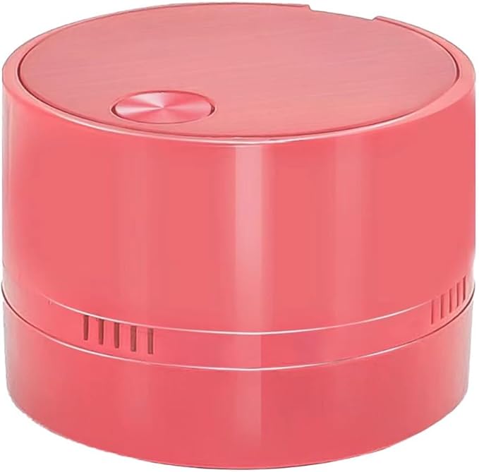 for Mini Desktop Vacuum Cleaner with High Suction Power, Portable Handheld for Vac for Crumbs and Debris on Desk, Keyboard, Sofa, Office and Home Use(Pink)
