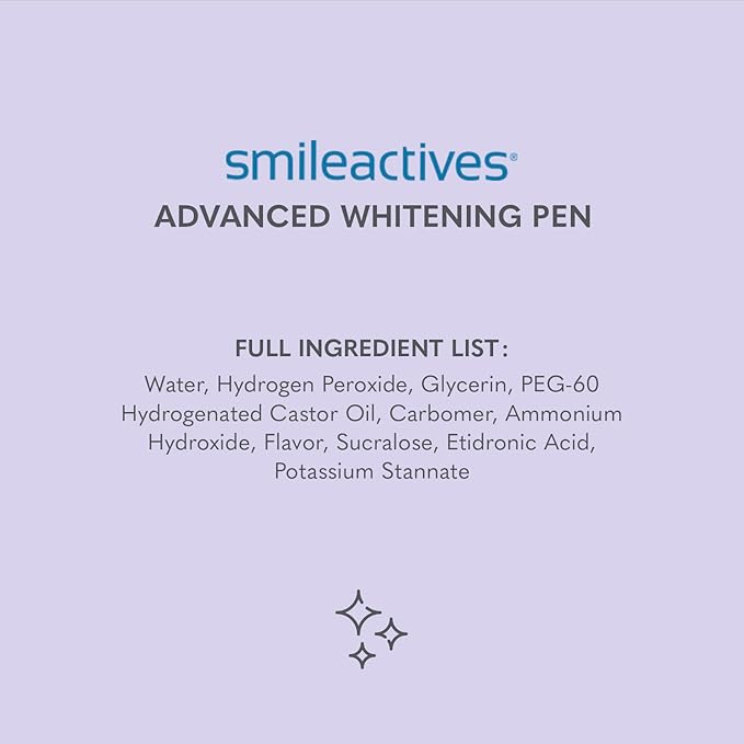 Smileactives Teeth Whitening Pen for White Smile, Fast Tooth Whitener and Stain Remover with Precision Brush Tip, Dental Quality Whitening Gel, Travel Pen, Easy to Use, Winterberry Flavor, 1 Pack