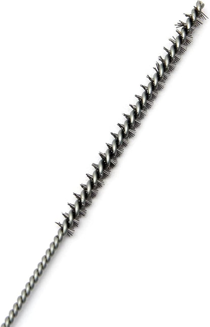 Utoolmart Steel Wire Tube Brush, Stainless Steel Spiral Power Bottle Cleaning Brush Long-Handle Bristle Pipe Cleaning Tool, 0.3-inch Diameter 12-inch Length,10pcs