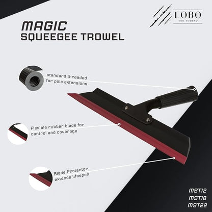 Lobo Tools Magic Squeegee Trowel for Knockdown, Drywall, Concrete, Epoxy (18")