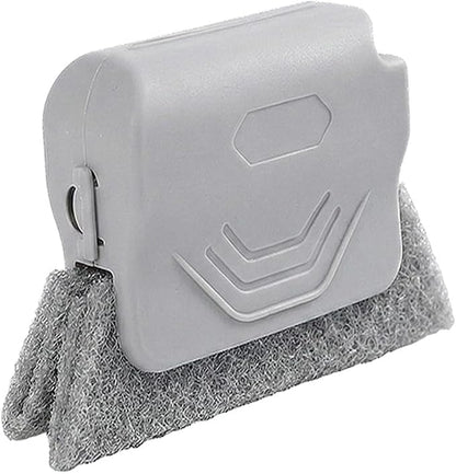 Runsgo Window Track Cleaner, Handheld Cleaning Brush Set, for Window Slides Grooves, Tile Grout Lines, Shutter Slats, Car Ac Vents & Narrow Gaps (Gray)
