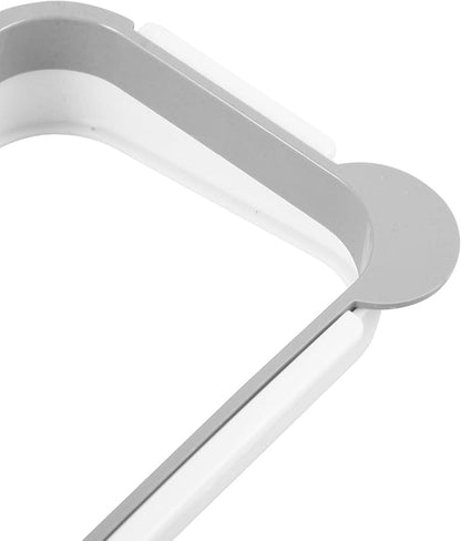 Hanging Trash Bag Holder over the Drawer Kitchen Garbage Bag Rack Plastic Cupboard Door Mounted Holder Gray