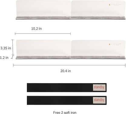 Acrylic Sink Splashbacks - Water Splash Guard for Kitchen, Island and Bathroom Countertop Magnetic Film Attachable Sheet Splashbacks Transparent Acrylic (Frosted)(10.2x1.2x3.35 in) (4pcs)