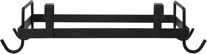 Household Essentials Metal Over the Door Trash Bag Holder, Black