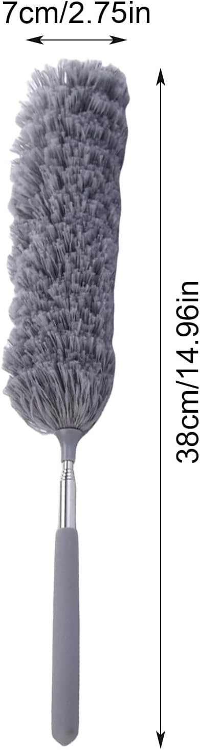 Fiber Dusting Brush, Multifunctional Extendable Dusting Wand, Washable Ceiling Duster, Cobweb Ceiling Duster with Extension Pole, Cleaning Feather Dusters for Cleaning Ceiling Fan Furniture