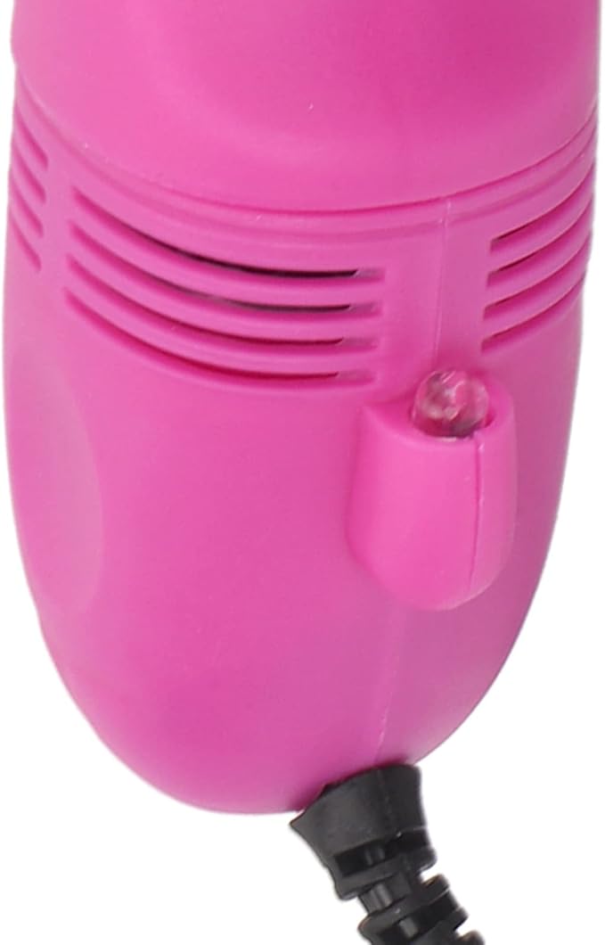 Mini Keyboard Cleaner, Stable Current Mini Computer Vacuum USB Handheld for Crumb (Rose Red)