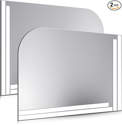 Lewtemi 2 Pcs 17" x 12" Sink Splash Guard for Kitchen 304 Stainless Steel with Double-sided Tape Wall Mount Side Splash Guards Protection for Commercial Kitchens Restaurant Bar Hand Sink