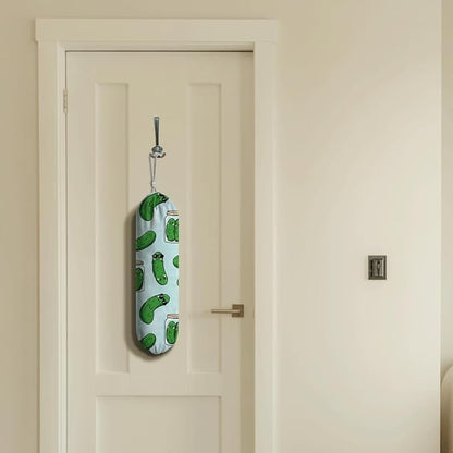 Worms Plastic Bag Holder, Reusable Shopping Bags Storage Dispenser, Fabric Garbage Trash Bags Carrier Organizer Dispenser, Green Bugs Grocery Bag Organizer, Wall Mount, Housewarming Gifts
