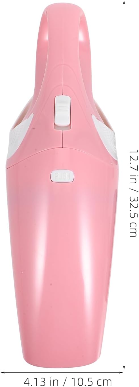 Wakauto Handheld Vacuum Cordless Vacuum Cleaner USB Charging Dirt Collector Mini Handheld Dust Cleaner Wet Dry Dual Use for Keyboard Car Computer (Pink)