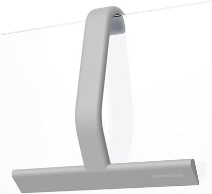 dancemoon JustHang Shower Squeegee for Glass Doors, All-in-One Award-Winning Silicone Squeegee with Built-in Hook for Bathroom, Window, Mirror, Tile Wall, Car, Streak-Free Cleaner Tool, 10-Inch Gray