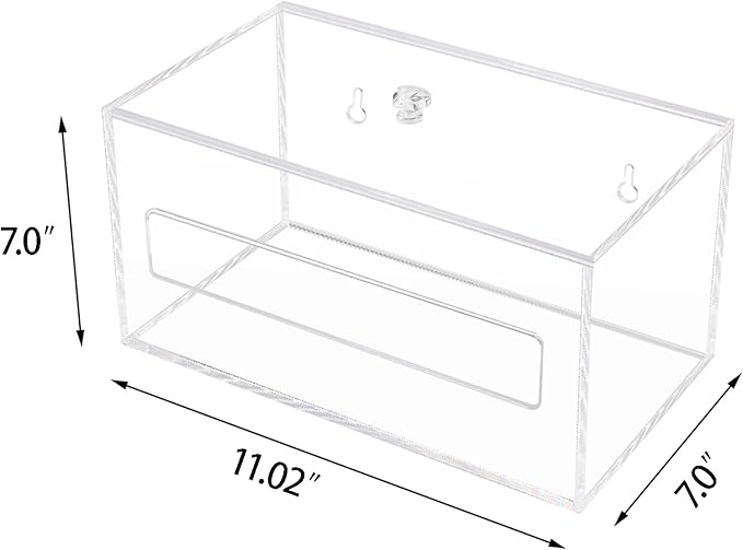 Trash Bag Organizer Dispenser, Acrylic Garbage Bag Holder Dispenser, Trash Bag Roll Box for Wall Mount, Clear
