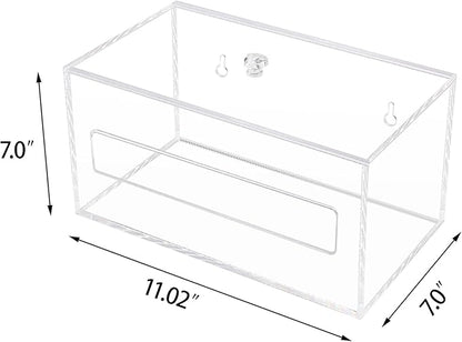 Trash Bag Organizer Dispenser, Acrylic Garbage Bag Holder Dispenser, Trash Bag Roll Box for Wall Mount, Clear