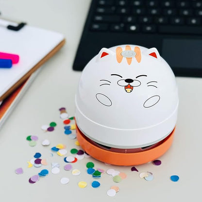allydrew Mini Portable USB Desktop Vacuum, Orange Cat