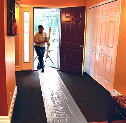 ArmorDillo Easy 36" x 200' Carpet Protector + Free Knife. Keeps Carpets Cleaner Than a Married Guys Search History. Easy Start 3mil-3ply USA-Made Tough. for Contractors, DIYers & Guys Named Todd.