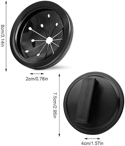 Black 3-Inch Sink Garbage Disposal Splash Guard, Rubber Baffle Cover for Whirlaway, Waste King, GE Models