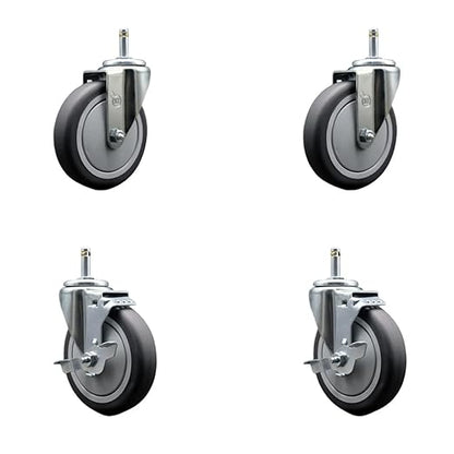 9T36L5 FG9T36L50000 Rubbermaid Mobile Shelf Truck 5'' Replacement Caster Kit, 4PK