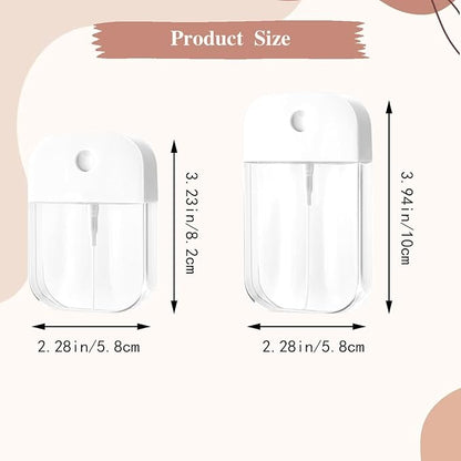 6 PCS Clear Spray Bottles, Portable Card Spray Bottles, Hand Sanitizer Spray Case, Refillable Hand Sanitizer Spray for Perfume, Moisturizing Water, Hand Sanitizer 50ml/1.69oz 38ml/1.29oz