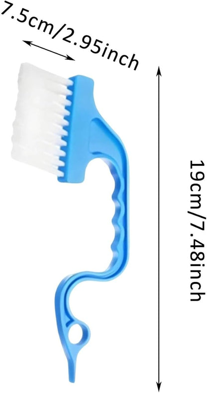 Cleaning Brush with Long Handle, Blue, for Glass, Plastic, Stainless Steel and Ceramic Surfaces, 3 Pack