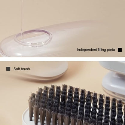 Scrub Brush, Soap Dispensing Palm Brush Household Cleaning Tools Washing Brush for Laundry Cloth Shoe Curtain Tablecloth