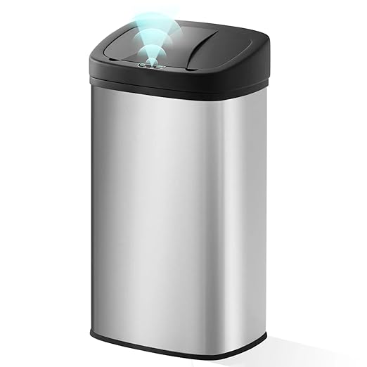 22 Gallon Motion Sensor Trash Can - 82L Stainless Steel Automatic Large Kitchen Trash Can, Touchless Garage Bin with Lid, Hands-Free Waste Bin for Home/Office