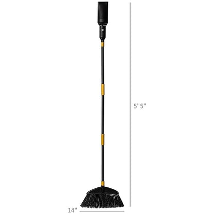 Outdoor Broom with Built-in Lightweight Rechargeable Cordless Mini Leaf Blower | Small Leaf Blower & Air Stick Blower Broom for Patio, Deck, Balcony, RV
