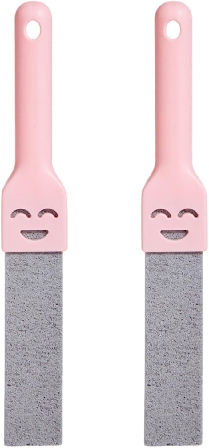 Pumice Cleaning Stick, Cleaning Brush for Cleaning Toilets, Scouring Stick for Bathroom and Kitchen Surfaces, Non-Scratch Cleaning Tool, 10.43"x1.38"x0.98" (Pink 2)
