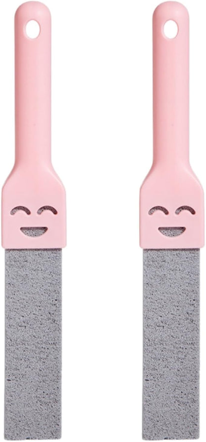 Pumice Cleaning Stick, Cleaning Brush for Cleaning Toilets, Scouring Stick for Bathroom and Kitchen Surfaces, Non-Scratch Cleaning Tool, 10.43"x1.38"x0.98" (Pink 2)